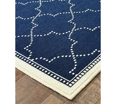 Oriental Weavers Marina 6025 2'3" X 7'6" Indoor/outdoor Runner Area Rug In Black