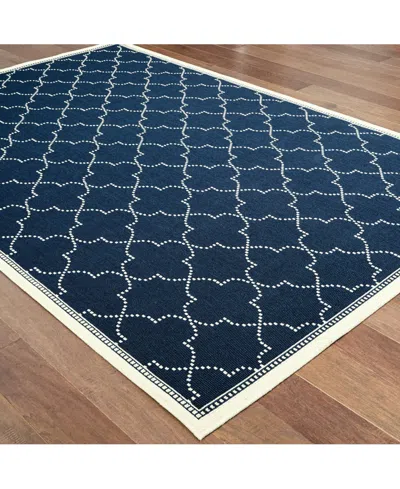 Oriental Weavers Marina 6025 2'3" X 7'6" Indoor/outdoor Runner Area Rug In Black