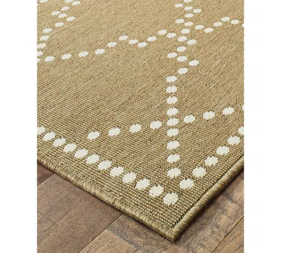 Oriental Weavers Marina 7765 7'10" Indoor/outdoor Round Area Rug In Brown