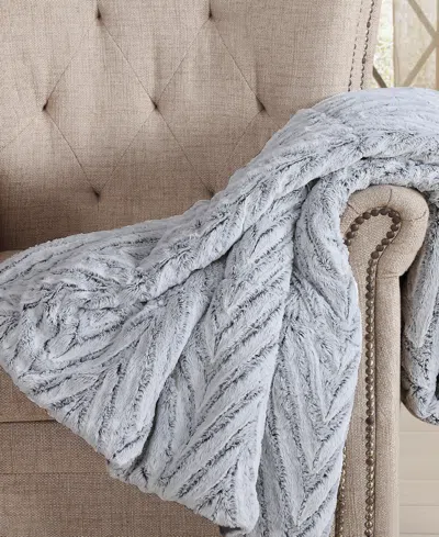 Christian Siriano New York Christian Siriano Luxury Faux Fur Throw In Gray