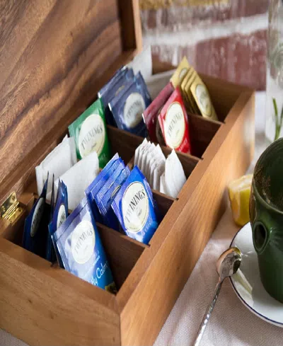 Ironwood Acacia Rectangular Tea Box In Brown