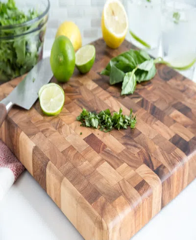 Ironwood Acacia Square End Grain Chef's Board In Brown