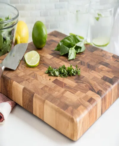 Ironwood Acacia Square End Grain Chef's Board In Brown