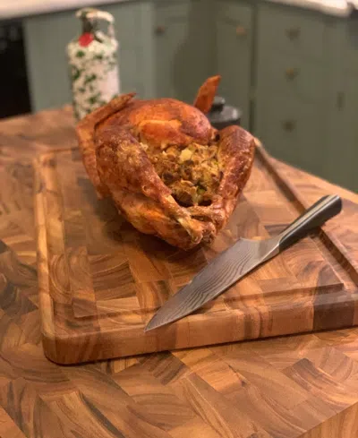 Ironwood Acacia Large Prep End Grain With Channel In Brown