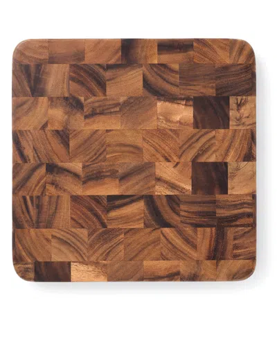 Ironwood Acacia Oslo End Grain Square Utility Board In Brown