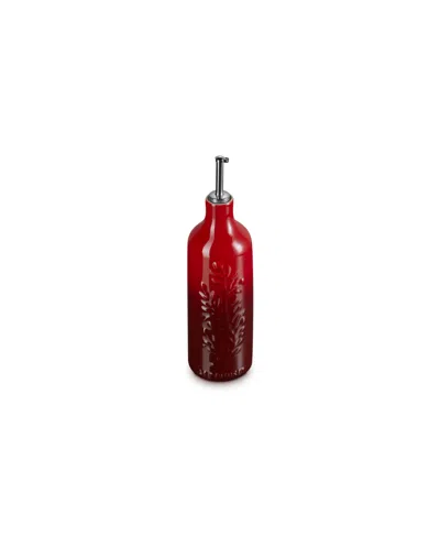 Le Creuset Olive Branch Collection 20 Oz. Oil Cruet In Red