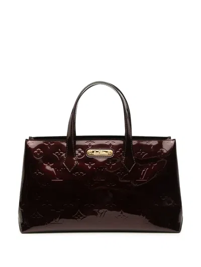 Pre-owned Louis Vuitton 2000-2020 Monogram Vernis Wilshire Pm Handbag In Purple