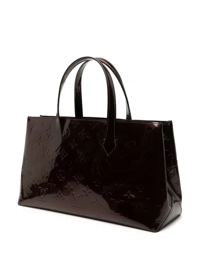 Pre-owned Louis Vuitton 2000-2020 Monogram Vernis Wilshire Pm Handbag In Purple