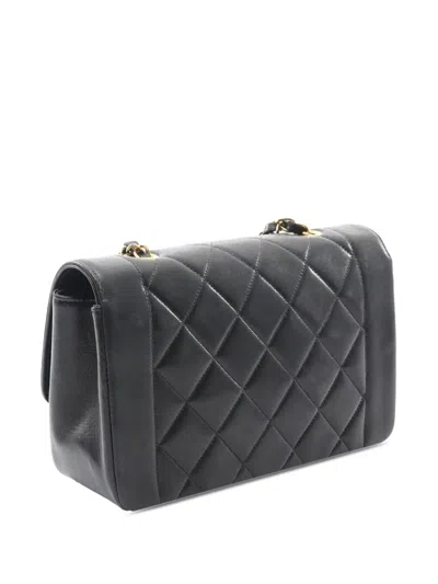 Pre-owned Chanel 1996-1997 Medium Diana Flap Bag Shoulder Bag In Black