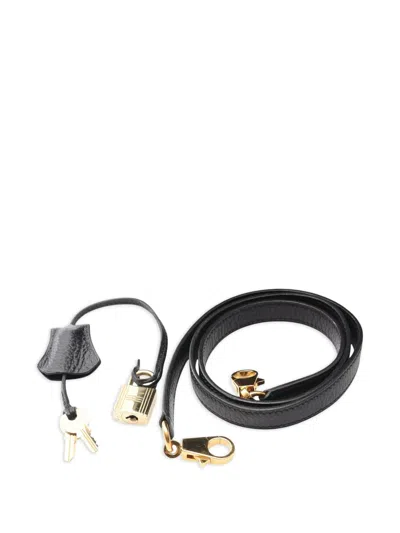 Pre-owned Hermes 1991 Ardennes Kelly Sellier 32 Handbag In Black