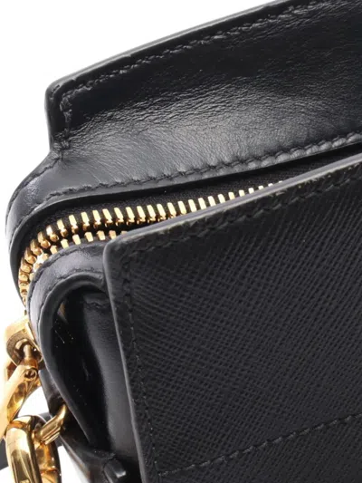 Pre-owned Prada 2010-2025 Saffiano Esplanade Crossbody Bag In Black