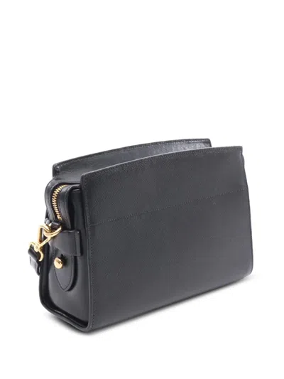 Pre-owned Prada 2010-2025 Saffiano Esplanade Crossbody Bag In Black