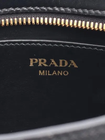 Pre-owned Prada 2010-2025 Saffiano Esplanade Crossbody Bag In Black