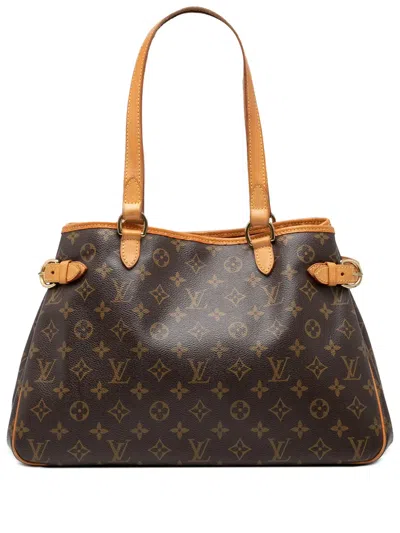 Pre-owned Louis Vuitton 2006 Monogram Batignolles Horizontal Tote Bag In Brown