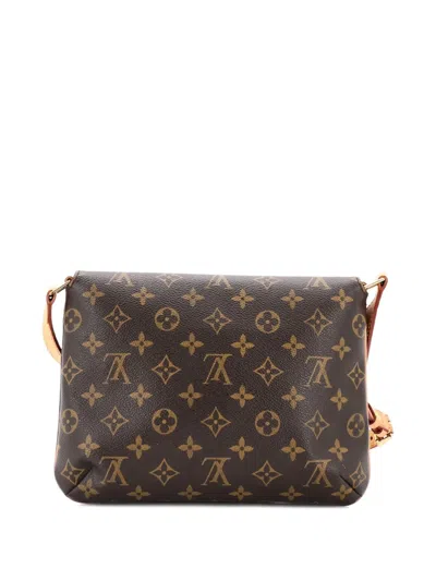 Pre-owned Louis Vuitton Musette Tango Handbag Monogram Canvas Shoulder Bag In Brown
