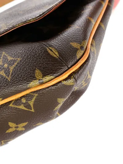 Pre-owned Louis Vuitton Musette Tango Handbag Monogram Canvas Shoulder Bag In Brown
