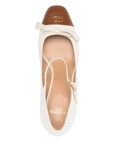 Valentino Garavani Wide Heel Pumps With Tassels 60m In White