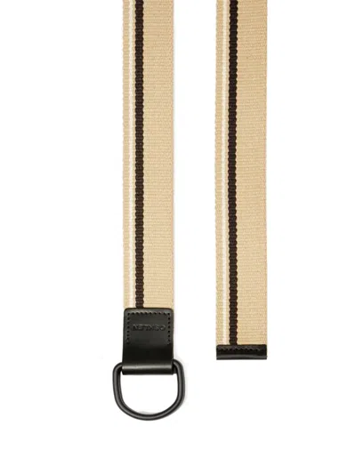 Osklen Box Dots Striped Fabric Belt In Neutral