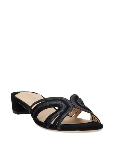 Ralph Lauren 25mm Fay Multistrap Sandals In Black