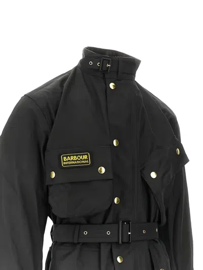 Barbour International Belted Jacket In Black