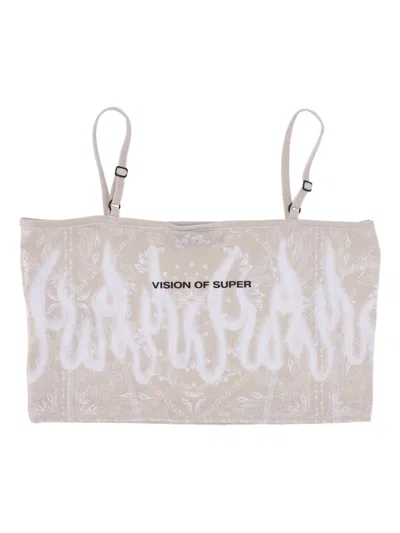 Vision Of Super Flame-print Top In Neutral