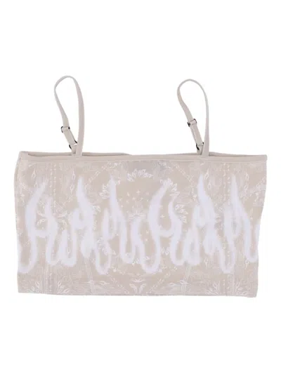 Vision Of Super Flame-print Top In Neutral
