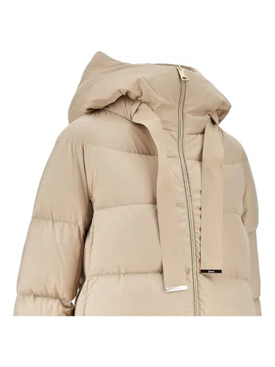 Herno Piumino Medio Raso Con Cappuccio Hd In Neutral