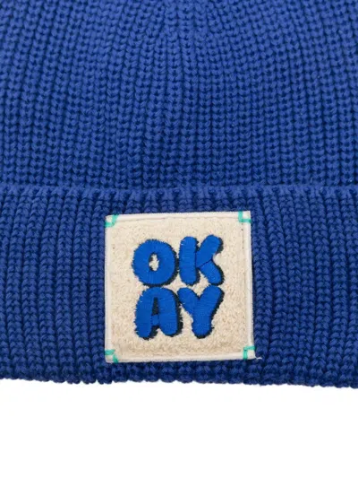 Billieblush Logo-patch Beanie In Blue