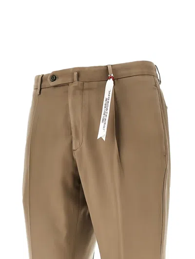 Santaniello Pleated-front Trousers In Brown