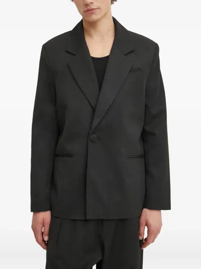 Won Hundred Single-breasted Notched-lapel Suit In Black