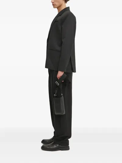 Won Hundred Single-breasted Notched-lapel Suit In Black