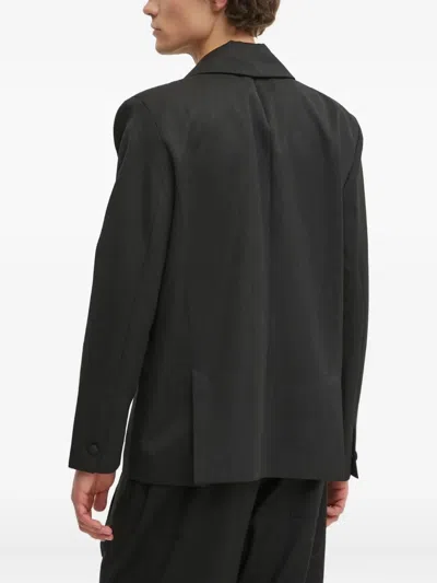 Won Hundred Single-breasted Notched-lapel Suit In Black