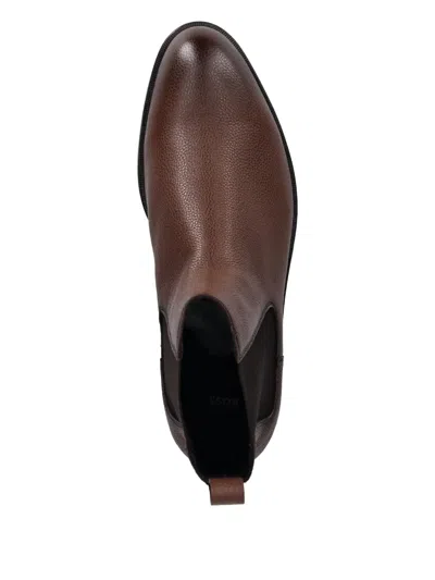 Hugo Boss Pull-tab Boots In Brown