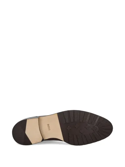 Hugo Boss Pull-tab Boots In Brown