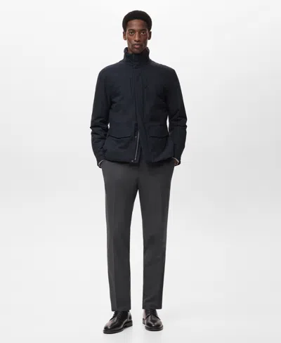 Mango Men's Thermolite Padding Waterproof Jacket In Black