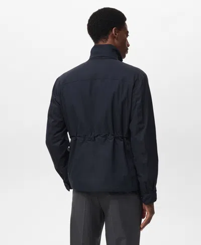 Mango Men's Thermolite Padding Waterproof Jacket In Black