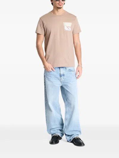 Calvin Klein Jeans Est.1978 Cotton T-shirt In Brown
