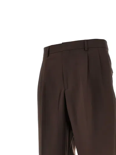 Sunflower Pleated Trousers In Brown