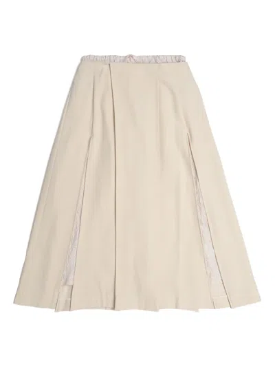 Muller Of Yoshiokubo Layered Midi Skirt In Neutral