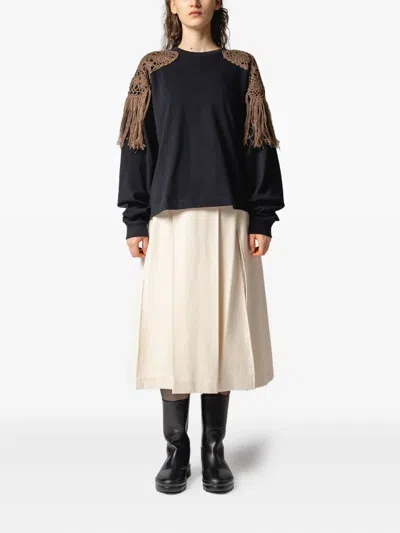 Muller Of Yoshiokubo Layered Midi Skirt In Neutral