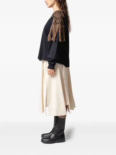Muller Of Yoshiokubo Layered Midi Skirt In Neutral