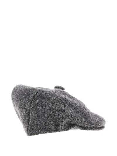 Kangol Button-detail Peak Cap In Gray