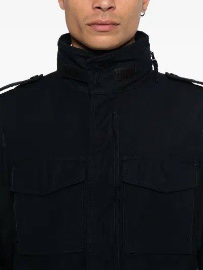 Aspesi Drawstring Jacket In Blue