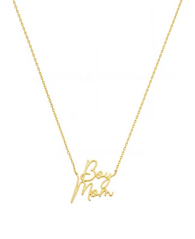 Unwritten Boy Mom Pendant Necklace In Gold