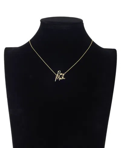 Unwritten Boy Mom Pendant Necklace In Gold