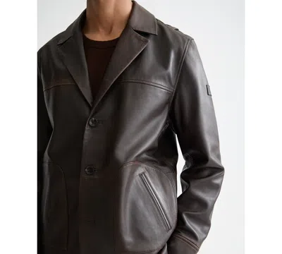 Scotch & Soda Men's Front Button Blazer In Brown