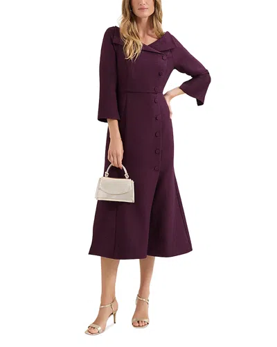 Phase Eight Sienna Tux Dress In Burgundy