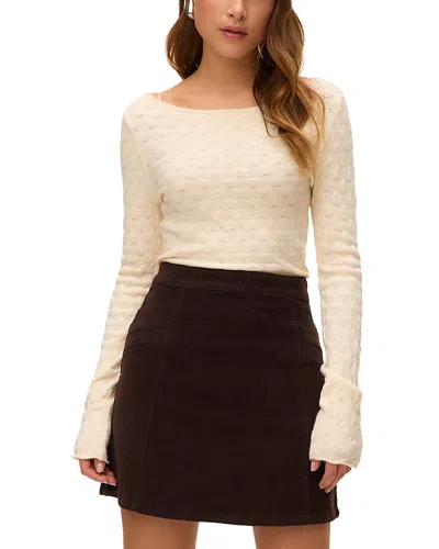 Vero Moda Lulu Boat Neck Sweater In Brown