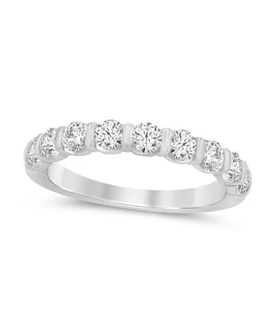 Macy's Lab Grown Diamond Band Ring (1 Ct. T.w.) In 14k White Gold In Metallic