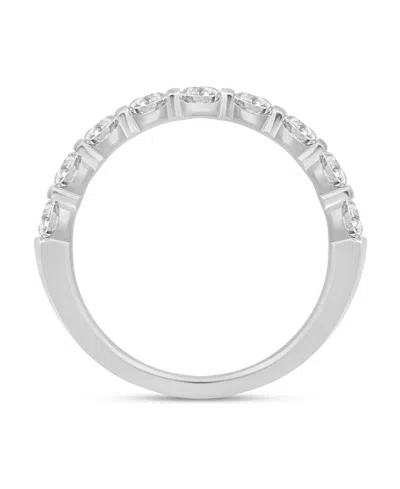 Macy's Lab Grown Diamond Band Ring (1 Ct. T.w.) In 14k White Gold In Metallic